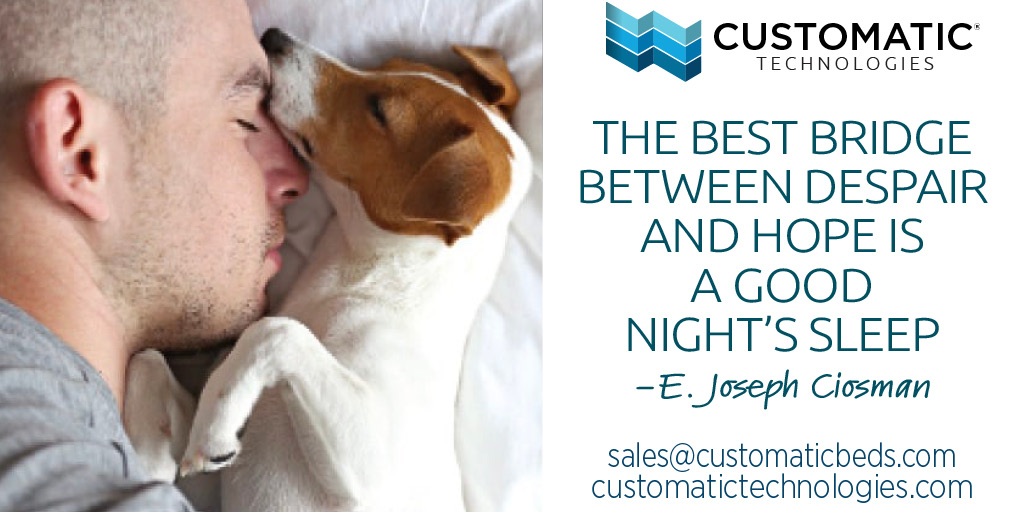 CustomaticTech's tweet image. The best bridge between despair &amp;amp; hope is a good night&apos;s sleep!

#sleep #mattress #adjustablebase