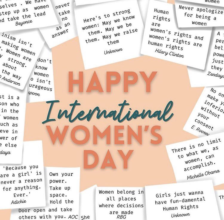 womeninpoltics's tweet photo. Happy International Women’s day! Shoutout to all the ladies! Go listen to some “run the world(girls)” by Beyoncé and have a wonderful day! <3
#InternationalWomensDay https://t.co/WHpqG7Cojl