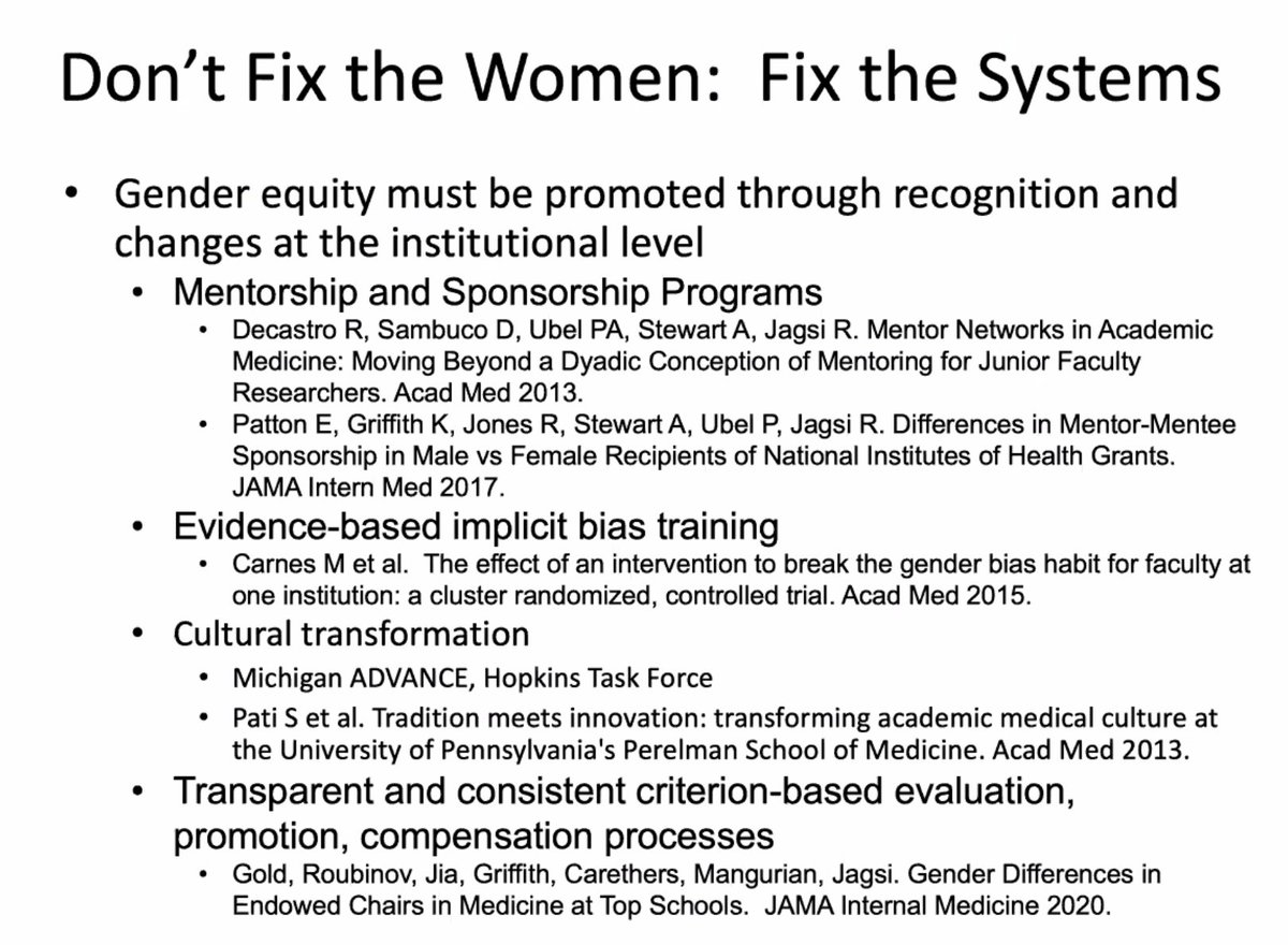 #CiteHer Don't Fix the Women, Fix the System #IWD #womeninSTEM #WomenInMedicine thanks @reshmajagsi @UCSFODO