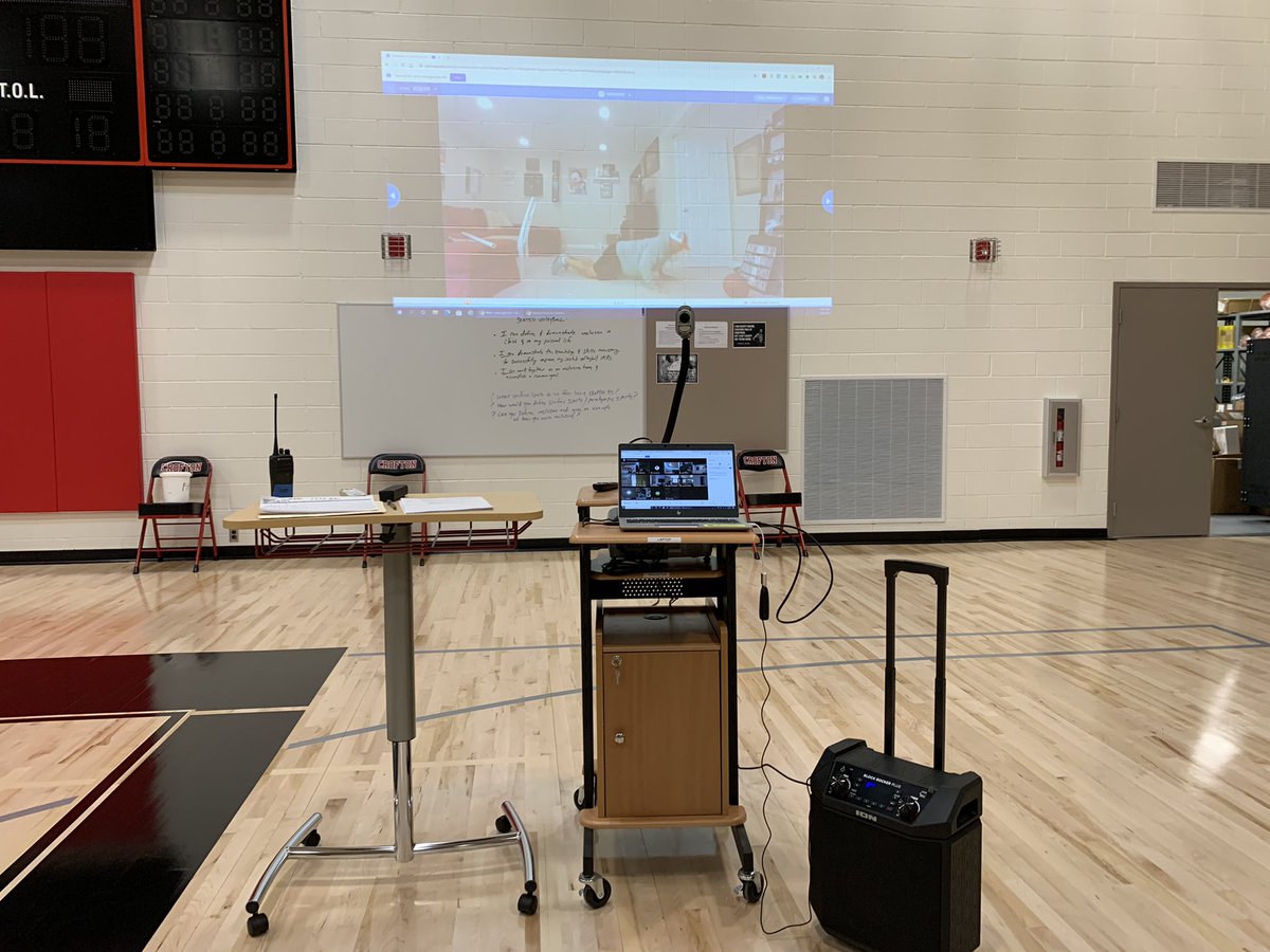 CoachStedman72's tweet photo. This is the new norm in PE. I made it through day one.. but could not have done it without @CoachTSomm65 #TogetherCardsFly #TeamWork #TechnologyEverywhere @CroftonHigh https://t.co/5PyE8gCGoh
