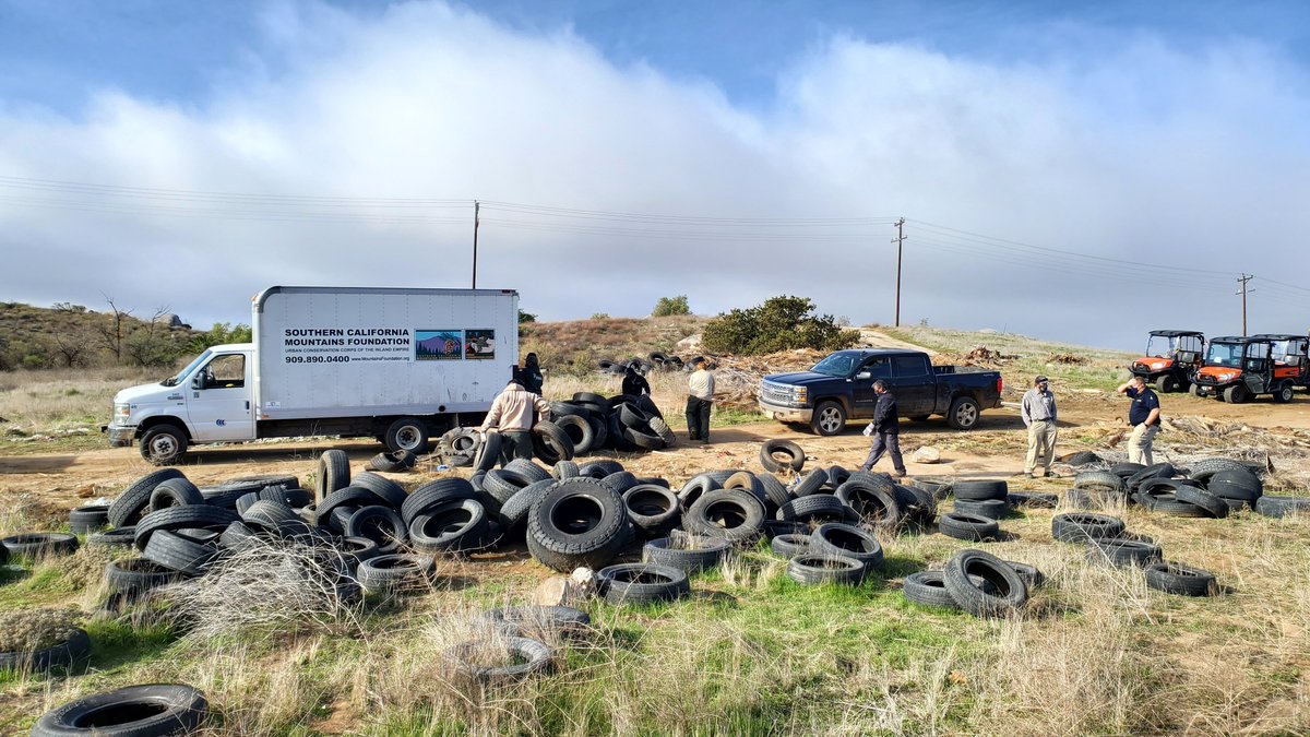 WeLoveStewards's tweet photo. The Urban Conservation Corps, in conjunction with the Riverside National Cemetery & Code Enforcement has been picking up dumped tires for recycling this month, cleaning up the environment one tire at a time. #localcorps Learn more - https://t.co/zFqyYdlURP https://t.co/4VZWGBNCND