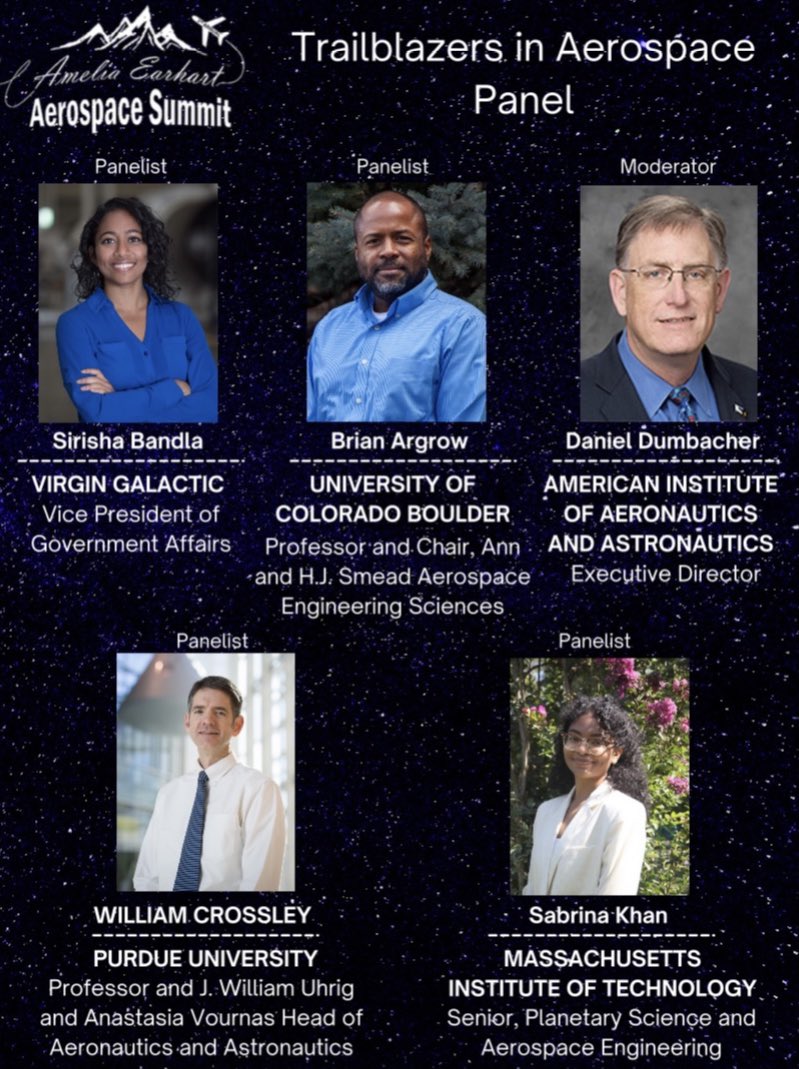 PurdueWiA's tweet photo. Coming up! Tuesday March 9th is the Trailblazers in Aerospace Panel! Featuring speakers from SpaceX, Virgin Galactic, MIT, and more! Swipe to learn more. https://t.co/wGNDcoMMkK