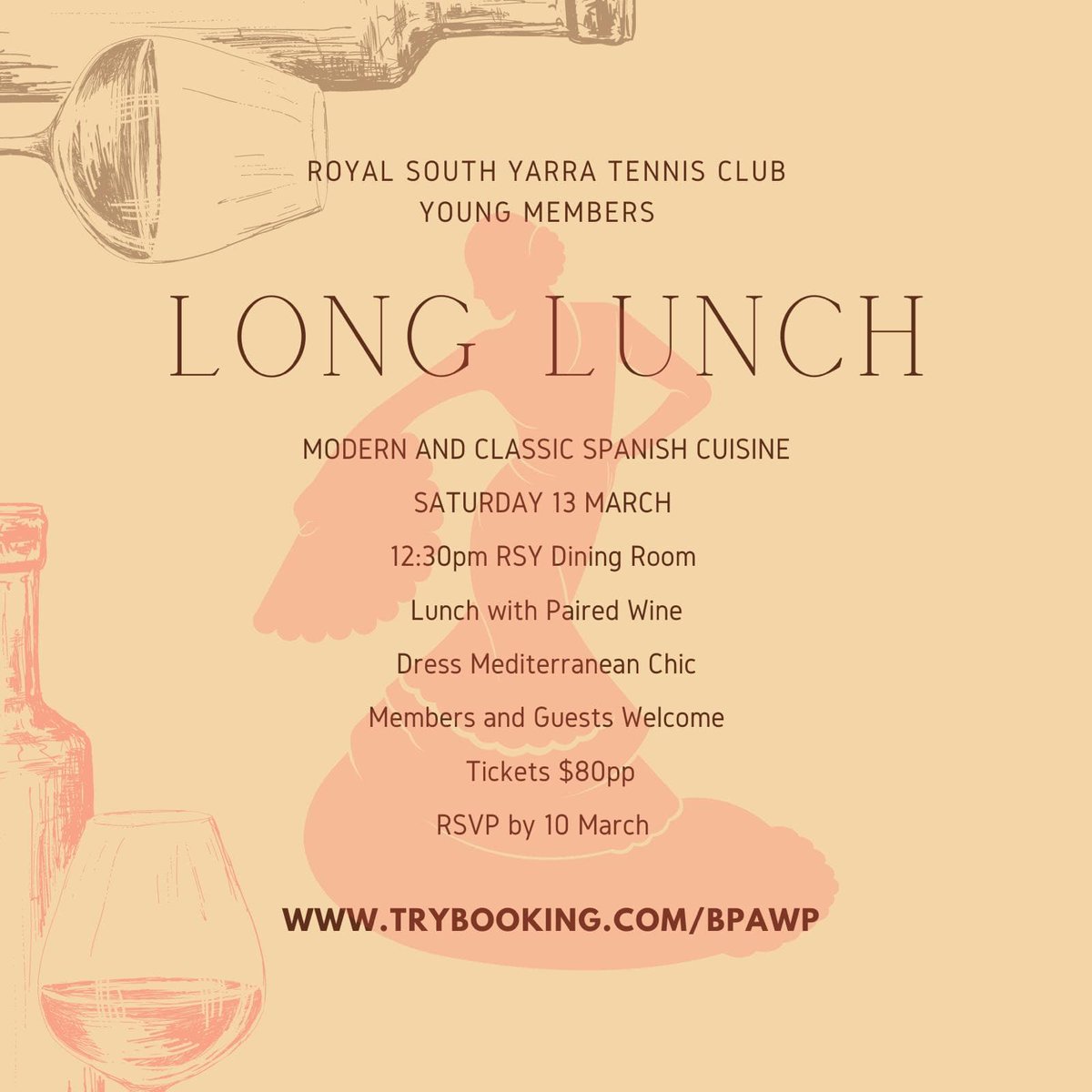RSYLTC's tweet photo. Don't forget tomorrow is the last day to RSVP to RSY's Young Members Long Lunch on Saturday 13 March. Head to the trybooking website below to get your tickets! https://t.co/ky8kyjsWCo