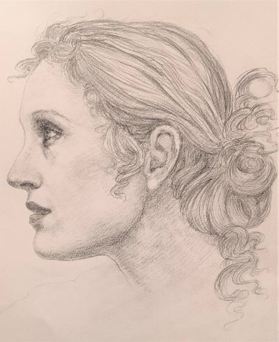 ArtistJuliaMee's tweet photo. Homage to International Women’s Day/ Ommaggio alla giornata internazionale delle donne #inspiringwomen 
#internationalwomensday2021 #inspiringwomenartists #preraphaeliteinspired #prs #vas #ssa #hca #creativity #murals #drawing #marchmontmuralcycle #marchmonthouse #scottishborders https://t.co/l7uWZEyta1