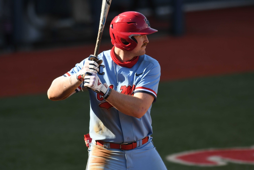 EastonBaseball's tweet photo. National Player of the Week and (Unofficial) Easton Mustache of the Week goes to Tim Elko 💪🏼 Comment below if the mustache is now his good luck charm and he can't shave it ⬇️ Do you agree, @OleMissBSB? #TeamEaston https://t.co/UnuBbqb5kq