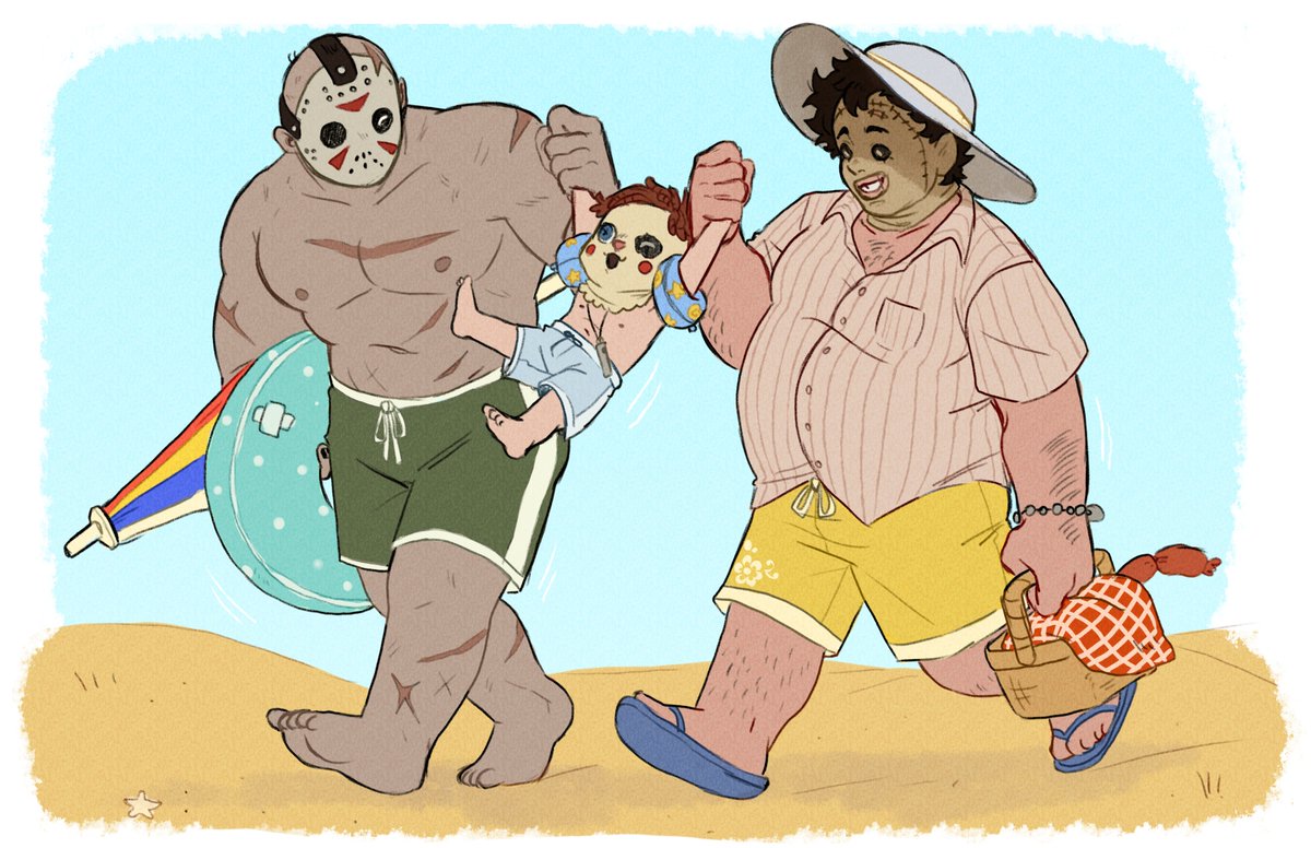 mozgistired's tweet photo. I needed to redraw this and I added Sam and his goth dads too 🏖️ https://t.co/ylXRadDhIT
