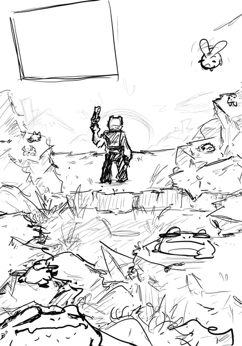 starting to draw scenes again, hopefully more drawings like this soon 