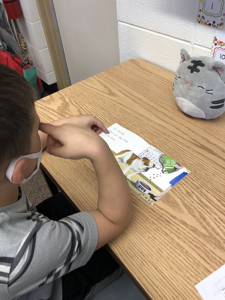 MrsCariMorey's tweet photo. Teaching our stuffed friend to read during our lesson today! #mondaychallenge #Bobcatsread #stuffedfriendscanreadtoo #spsreads https://t.co/wtLwsh86SB