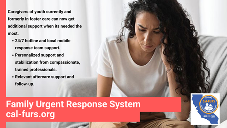 Are you a caregiver for a #fosteryouth or #formerfosteryouth and need some additional support? #FURSCanHelp. As of today, FURS will always be available to provide immediate trauma-informed support when it is needed the most! Check out cal-furs.org for more information.