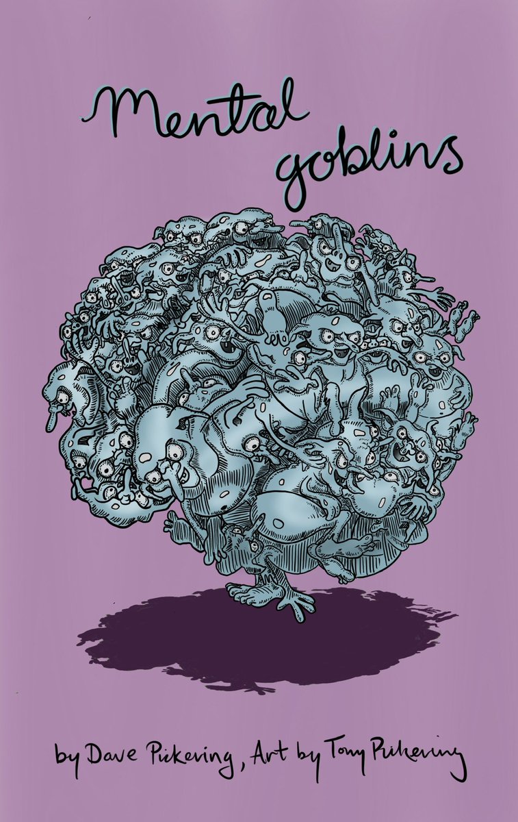 mrpickers's tweet photo. “Mental Goblins” cover #wip #ink &amp; #colour. #Comics collaboration, with @goosefat101 about his experience of #anxiety and #mentalhealth.
#goblins #layout  #mentalhealthawareness #drawing #sketch #sketchbook #medicine #sciart #illustration #art #graphicmedicine #pathography https://t.co/FSlj0Z11eC
