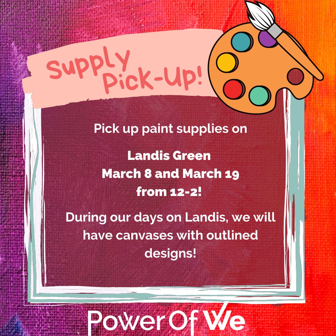 PowerofWEFSU's tweet photo. Join us for Power of WE’s Community Canvas celebrating Women’s History Month! To participate, fill out the form in our bio, paint your canvas, and then email us a scanned picture. You can use your own supplies or join us on Landis March 8 and 19 to pick up supplies. https://t.co/0NYMtCW8yt