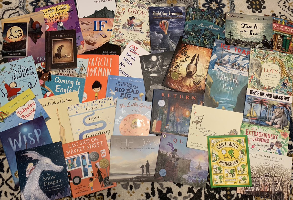 Andy83Robinson's tweet photo. All delivered to school today by generous parents! Which would you go to first? @smithsmm @booksfortopics @clpe1 #NewEnglishLead #LotsToRead https://t.co/jXkQB2S59P