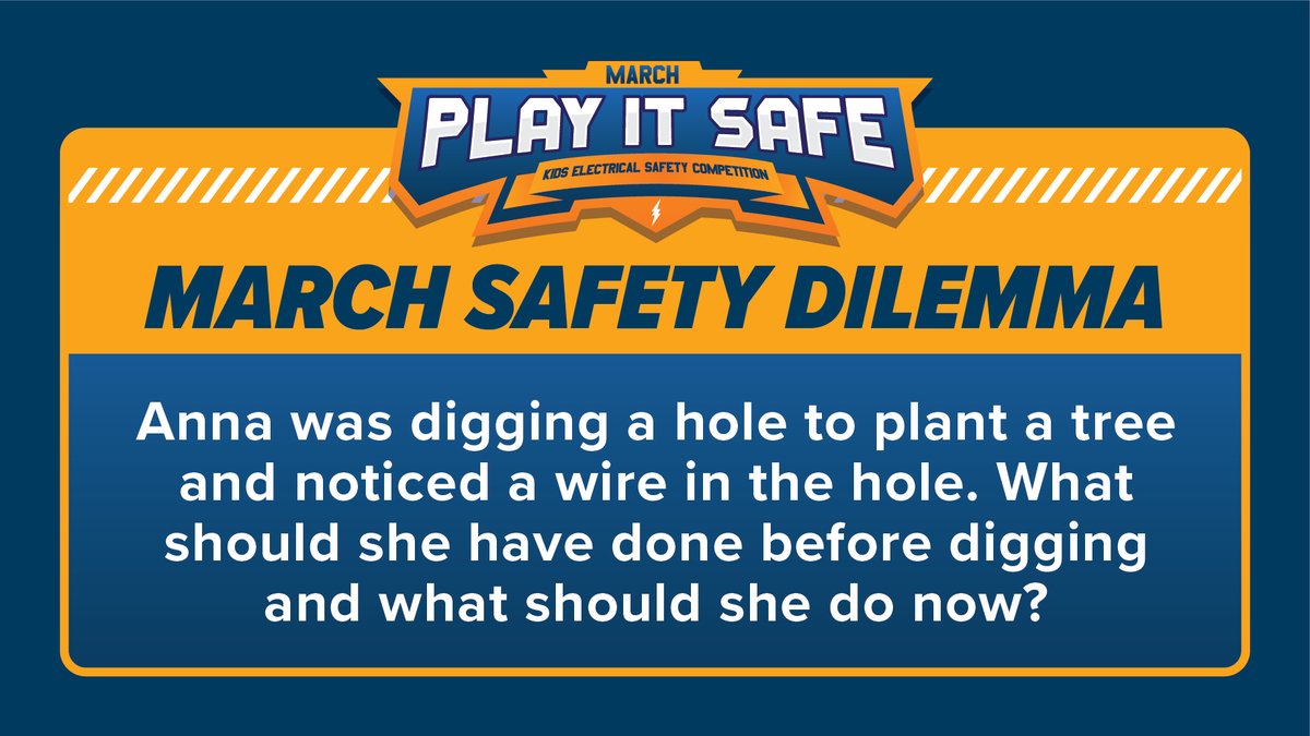 Check out DMEA's Play It Safe scenario for the month of March! Then get your elementary school aged kiddos to research and present the safest way to address or resolve the situation.

This month's prize is a Lego shopping spree!! 
Go here - dmea.com/safety-competi…