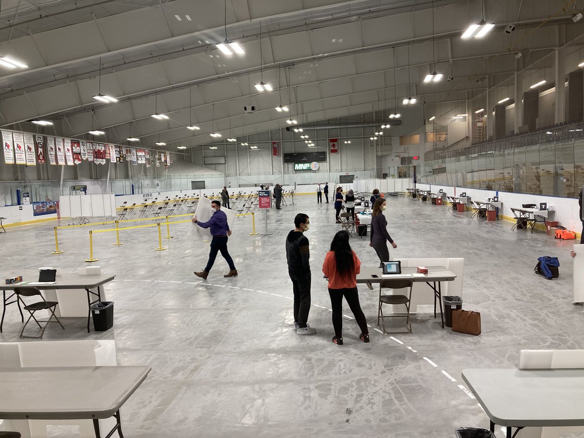 The COVID-19 vaccination centre at Invista Centre in #ygk will begin vaccinating individuals from the region starting at 4 p.m. today. Those people are part of the continued phase one vaccine rollout in the region. <a href="/WhigStandard/">The Whig-Standard</a>