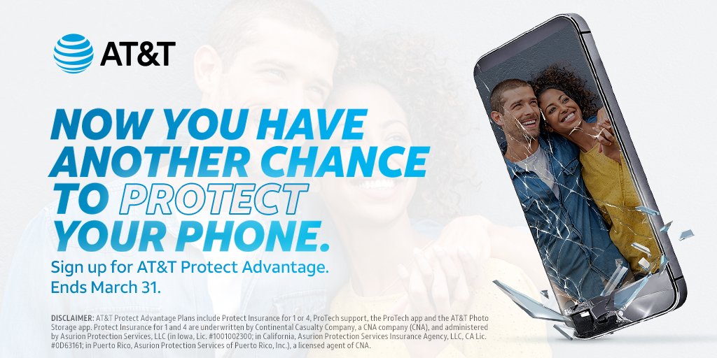 donnieb82's tweet photo. We get it... Stuff happens. So, here’s another chance to get AT&amp;T Protect Advantage to protect your phone! Ends March 31, 2021. Visit our store to sign up, or schedule a private appointment at https://t.co/38M7rZQWKu now! #ATTVIP #ATT #OpenEnrollment #Protection #DeviceProtection https://t.co/ZwFj8G8RJZ