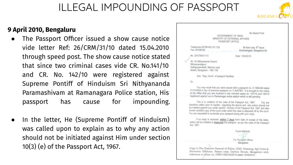 KailasaUNSH's tweet photo. #JusticeForNithyananda #Nithyananda #KAILASA
Even #SupremeCourt cannot impound a passport of a citizen, then how come @SriNithyananda  passport was illegally impounded ? We can clearly see the violation of Article 13 of UN in this case by Passport Issuing Authorities https://t.co/8nh13nwCwV