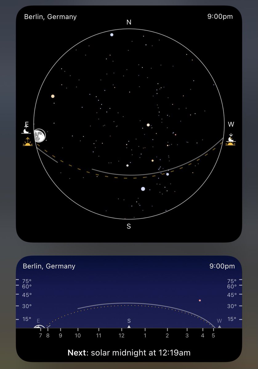 digitalsundries's tweet photo. Suntime minor update is out! It fixes gaps in the widget Moon path (as in this screenshot). https://t.co/wuFUFAWULS