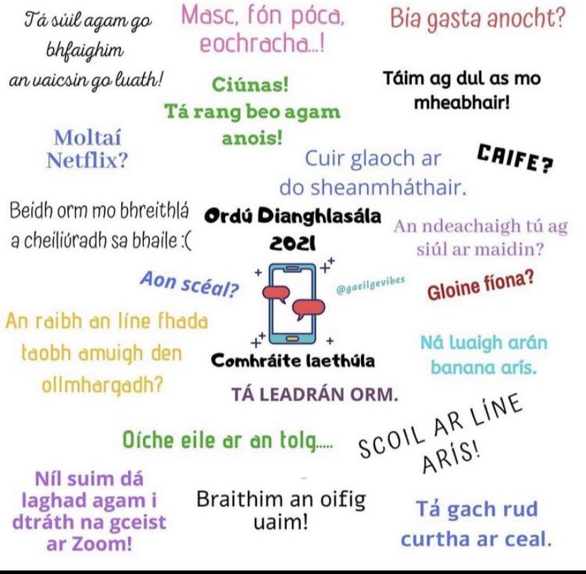 gaeilgekcs's tweet photo. Frásaí don lae ó @gaeilge_vibes #SeachtainNaGaeilge https://t.co/j3gngYvUXI