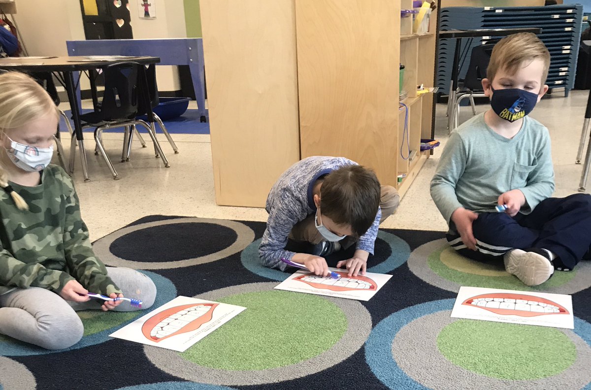 Health and nutrition started with a study of teeth. One activity was review letter by brushing away the (dirty) letters from the teeth as they are called by the teacher. <a href="/CCLSChargers/">CCLS - St. Louis</a>