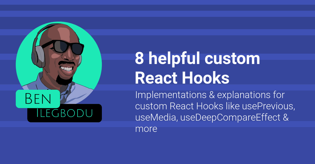 eggheadio's tweet photo. There are a bunch of custom hooks you can add to your React apps

@benmvp breaks down:

useDeepCompareEffect
useWindowScroll
useInitialMount
useIsMounted
useRafState
usePrevious
useUniqueId
useMedia

Learn about all these in this article:
https://t.co/Vz1XQ9KGsH https://t.co/AMqmbwfOXF