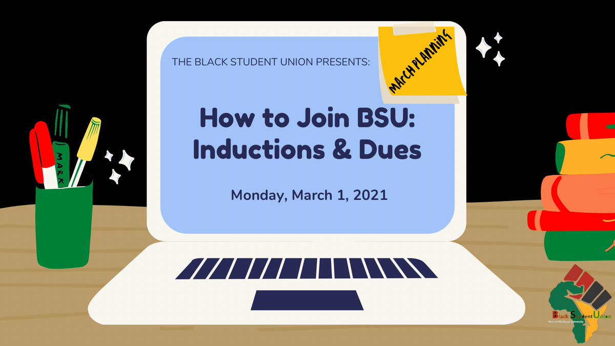 Tonight at 7 we are talking about how to reactivate your membership for BSU. If you have never been inducted into BSU this is your time as well! We will be going over dues and what's included.