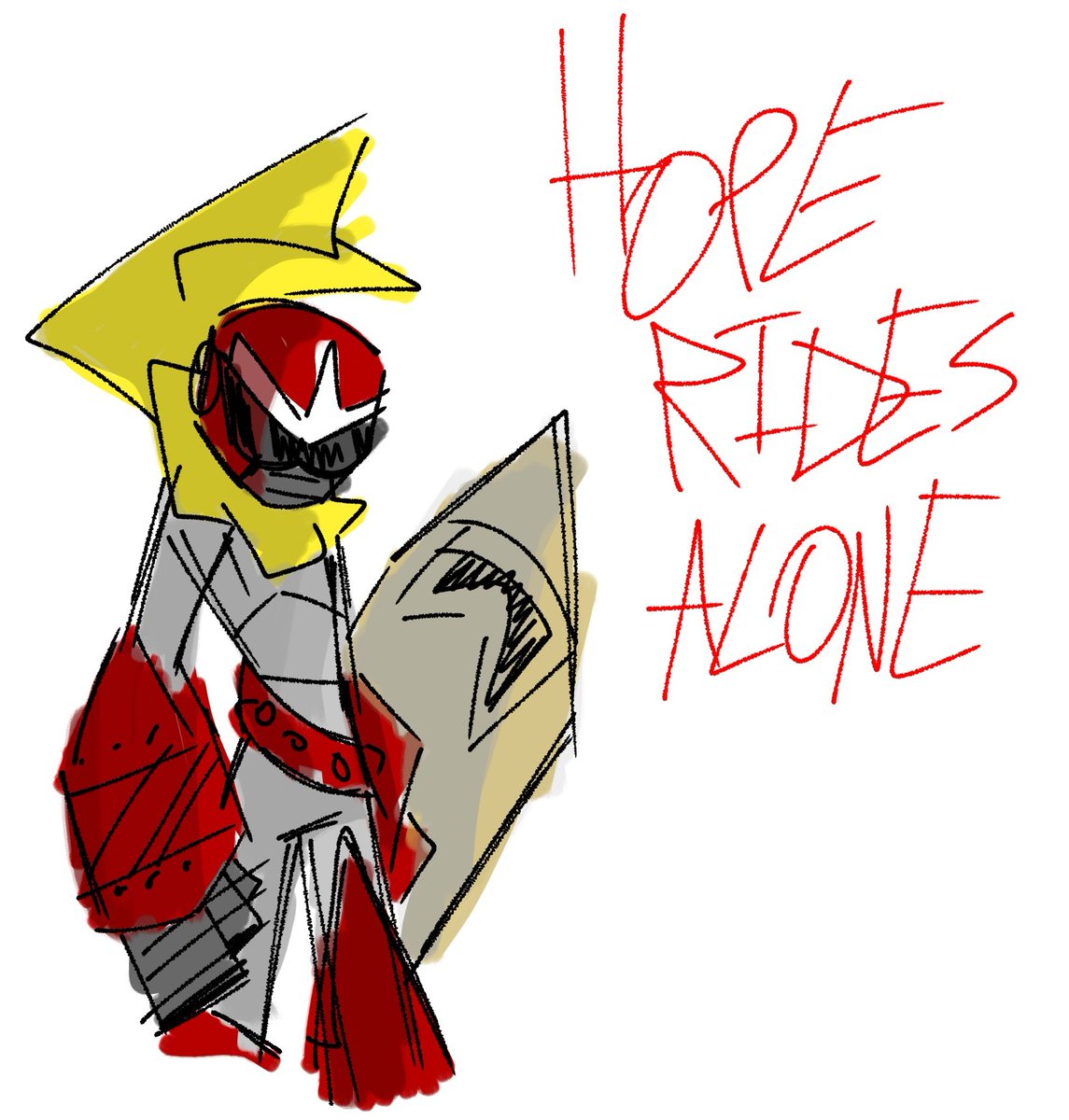 TheQuickT's tweet image. A rather swiftly drawn #Protomen Protoman