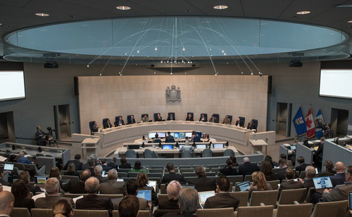 Reg_Joseph's tweet photo. Presented the @Yeghealthcity annual report to city council this morning. We have some very engaged councillors who asked some great questions! Thanks for your support in growing the health sector in #edmonton. @MichaelWalters @Scott_McKeen @sjlhamilton @_TimCartmell @doniveson https://t.co/CIAVTT0dKd