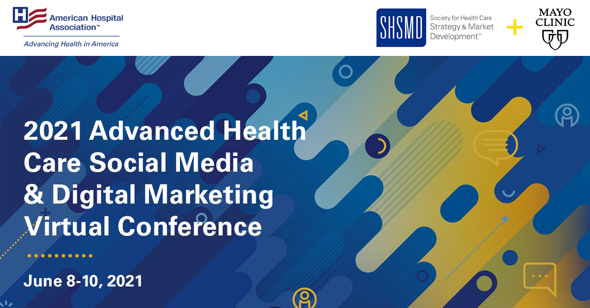 Mark your calendars! @MayoClinicSMN and SHSMD are once again hosting a virtual conference focused on best practices, new trends and successful strategies in health care social media &amp; digital marketing. Learn about sponsorship opportunities: ow.ly/lR6j50DN8k2 #MayoSHSMD