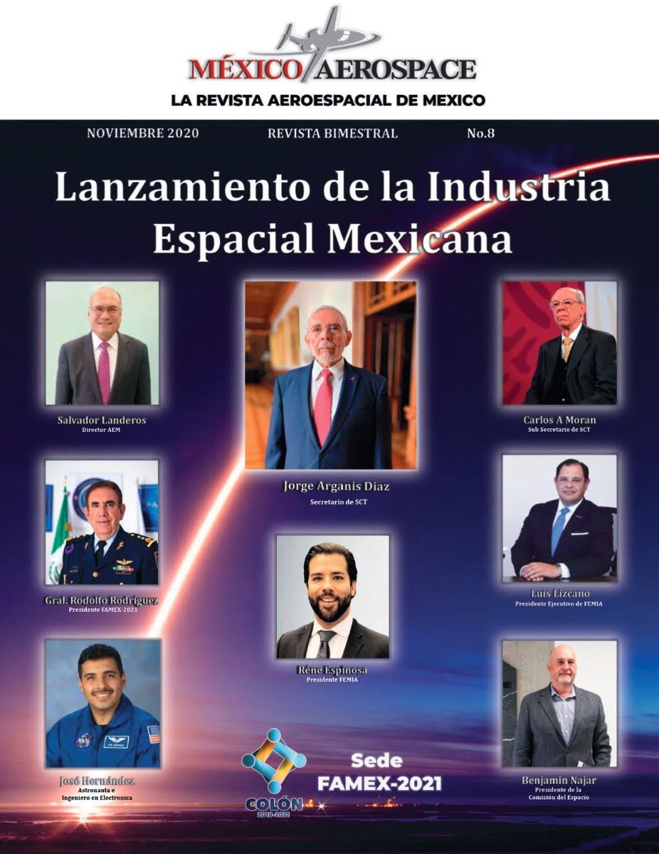 AerospaceMexico's tweet photo. La 8°edición de México Aerospace ya esta disponible no te pierdas de los detalles de la FAMEX, además, artículos especiales, así como entrevistas con Benjamin Najar, José Hernández Moreno y Luis Lizcano, ¡Adquiérela Ya!✨https://t.co/FipCHiGSdu https://t.co/4uDmim7U1Z
