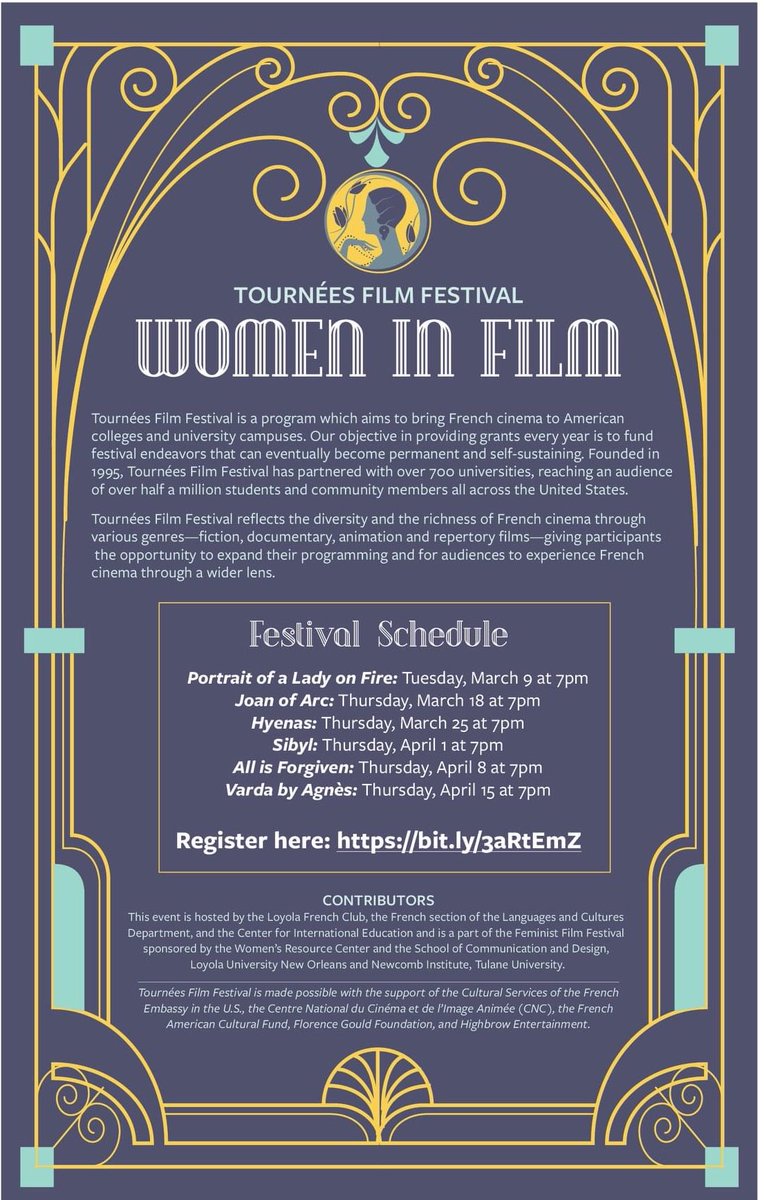 WRCLoyola's tweet photo. Join us for the WRC's Feminist Film Festival (Spring 2021). We are opening with a series of films once a week in March and the first part of April and will conclude with our Women's Filmmaker Fest's Night of Shorts on April 20. https://t.co/vUsNbvJqi7