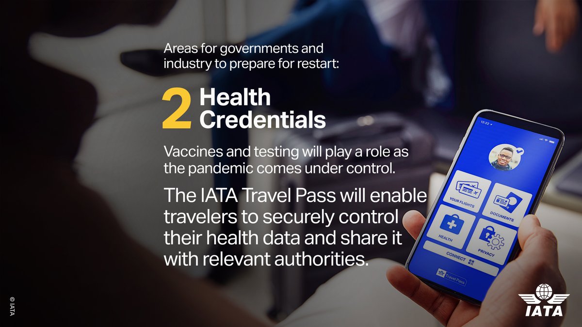 IATA's tweet photo. In our dialogue with govts 🏛 we are calling on them to partner with industry to make plans now to safely resume #travel for when the epidemiological situation allows.  🤝✈️

Here are 3 key areas where we are requesting collaboration 👇

More ➡ https://t.co/wI14r2NHDZ https://t.co/oI7zfwZ5yz