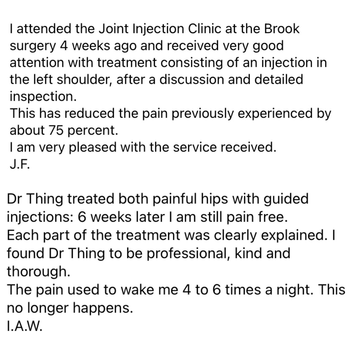 The Joint Injection Clinic - Dr James Thing tweet media