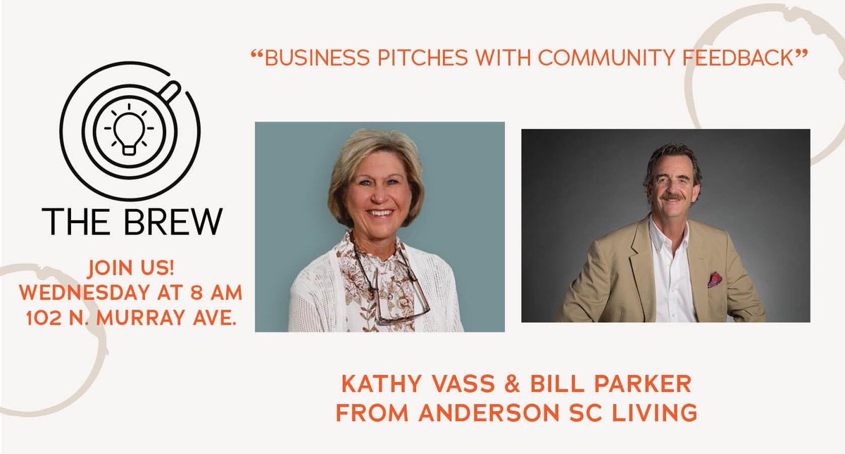 COAEconDev's tweet photo. The Brew is back this week!!! Join us on Wednesday at 8am for business pitches with community feedback. 102 N Murray Ave. https://t.co/PR5bFwbLeU