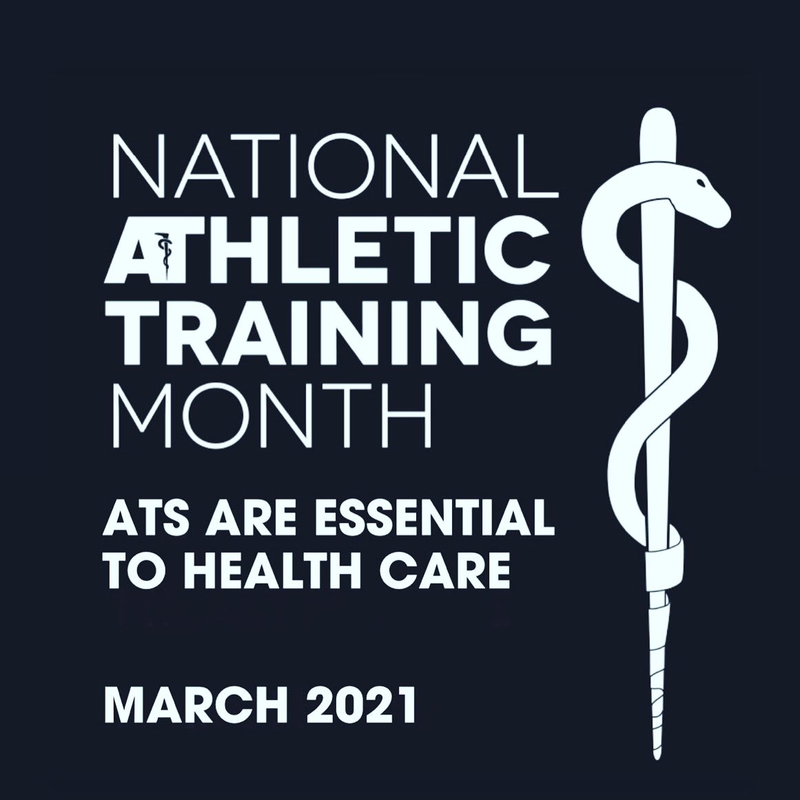 YUKIxATC's tweet photo. March is National Athletic Training Month!! 

#NATM2021 https://t.co/WuFTyqKVbY