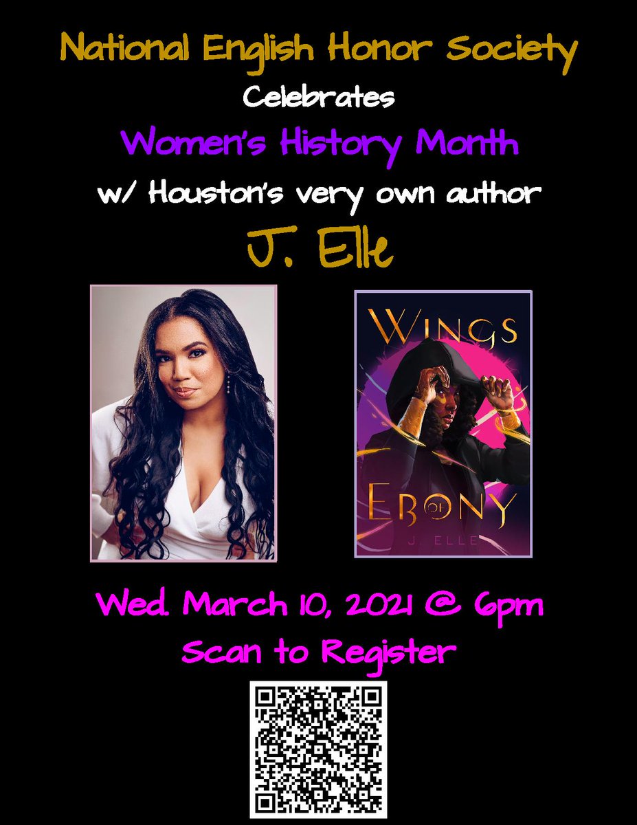 @AuthorJ_Elle We're so excited to see you next week! Students are submitting questions and we can't wait to hear your answers! <a href="/HumbleISD_SCHS/">Summer Creek High</a> <a href="/Daph_CarrEdD/">Daphne Carr, Ed.D.</a> <a href="/LangIsLit/">Yinka Boudreaux</a> @MrsAyeSCHS <a href="/MsPenagos/">Mrs. Nlemchi</a> <a href="/SCHS_MrsAP/">Mrs. AP English</a> <a href="/MrsHartman_SCHS/">Shannon Hartman</a> <a href="/cliv2016/">Crystal Livingston</a> <a href="/SchsNehs21/">SCHS National English Honors Society</a>