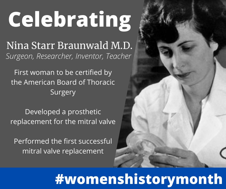 Celebrating #womenshistorymonth! Thank you to all of the powerful women in medicine, moving us forward. #NinaStarrBraunwald