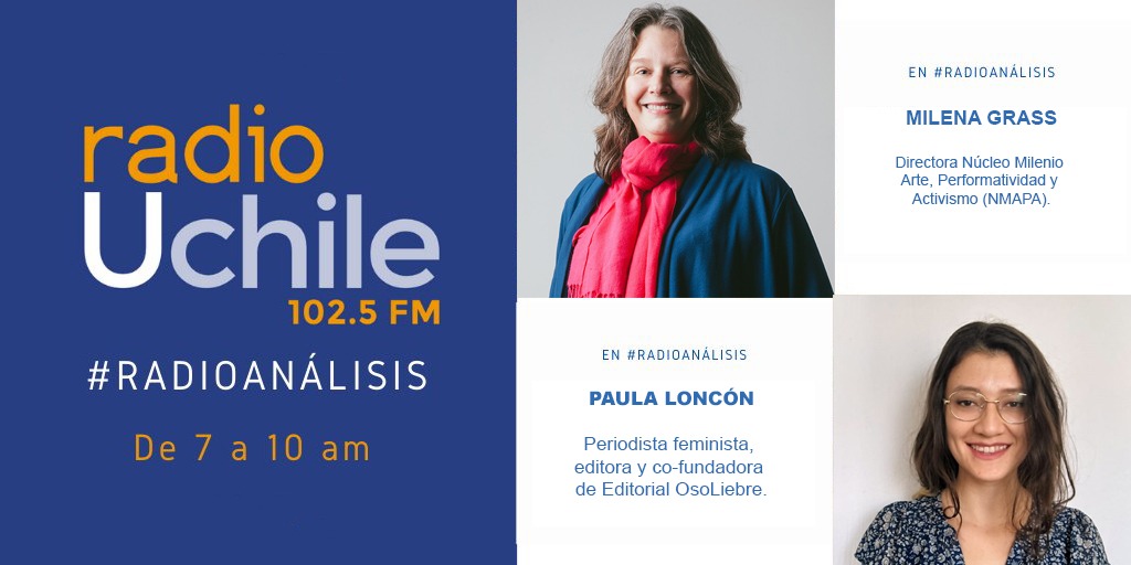 NMapa_Chile's tweet photo. 📢Alerta de entrevista: Este martes 2 de marzo, Milena Grass, directora de #NMAPA, y Paula Loncón, periodista feminista y cofundadora de Editorial @OsoLiebre, conversan en #MilenioAlAire de @uchileradio sobre el lanzamiento del libro "Teatro y feminismo". ¡Sintoniza! 9.30 h https://t.co/SMlMRc7LlX