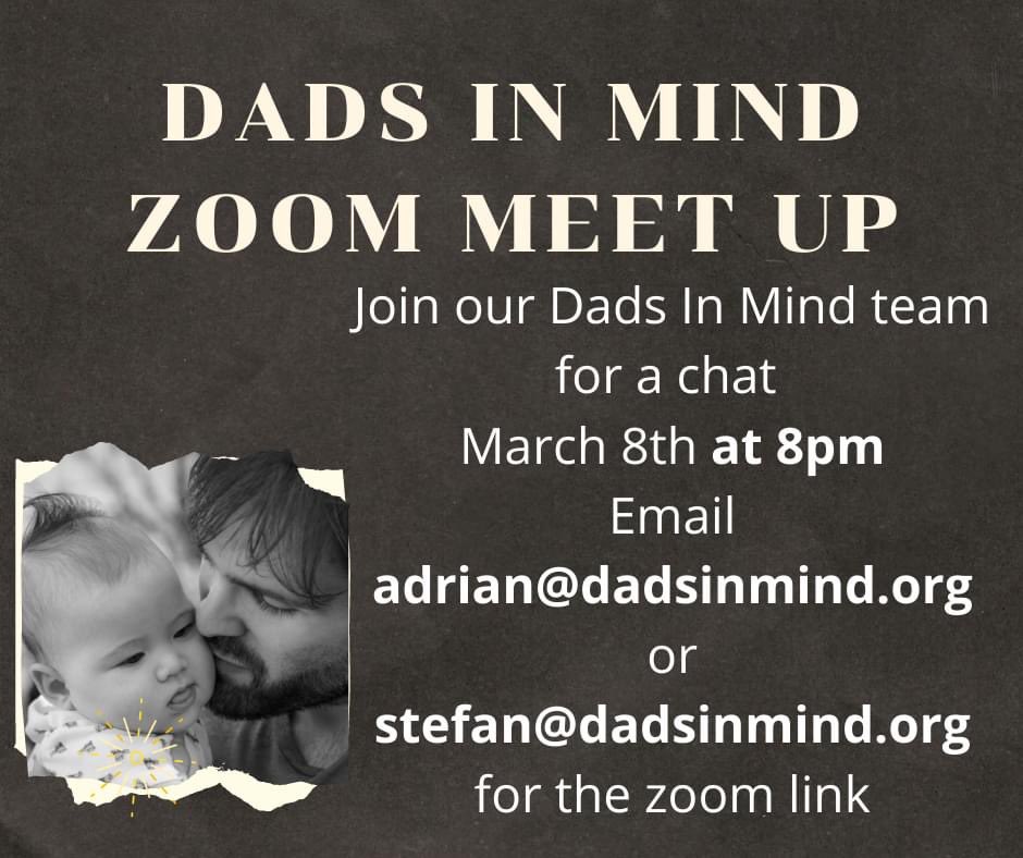 Bristol, South Glos, Bath &amp; North Somerset, next online meet - a safe, supportive space with the Dads’ in Mind team. If you’re an expectant or new dad who’d welcome peer support for your own mental health or if you’re supporting your partner, drop an email for more info. #dads