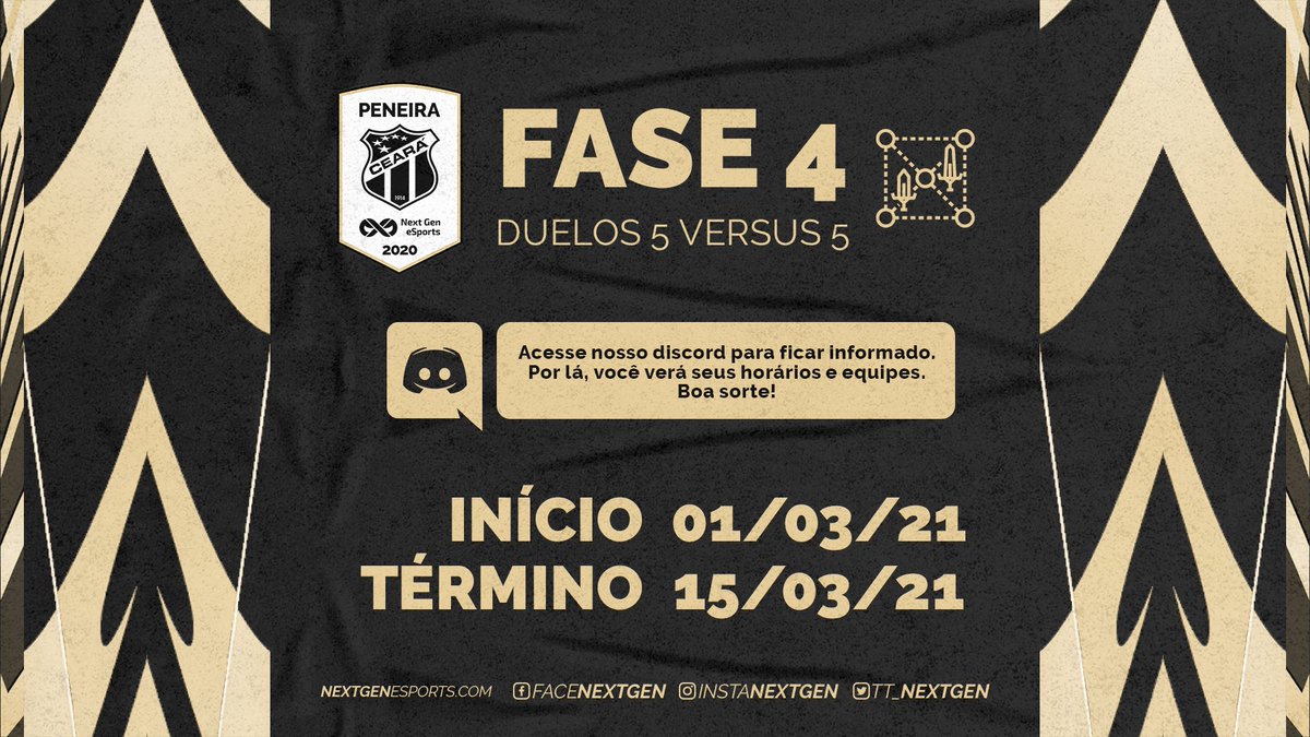 TT_NextGen's tweet photo. SR VAI TREMER!
120 jogadores já estão preparados e divididos em equipes para começarem os duelos 5 versus 5 na Peneira @CearaeSports #NextGen.
Teremos 12 games para nossa comissão técnica avaliar a gameplay dos selecionados.
#GoVozão #GoToNextGen #BoraCompetir https://t.co/VvpoIcdPYB