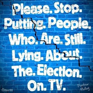 DebAustin_'s tweet photo. These lies should not continue to perpetuate on tv. The focus on the election by them is to try to deflect from the Capital Hill horrors! Sound familiar? https://t.co/ldssoaFrZE