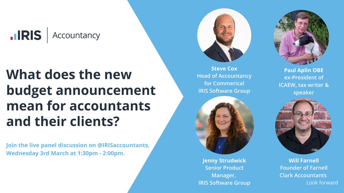 Join our #livebroadcast where we will be providing expert opinions on the announcements made during the budget and the impact they will have on #accountants and their #clients. 

#budget2021 #accountancy