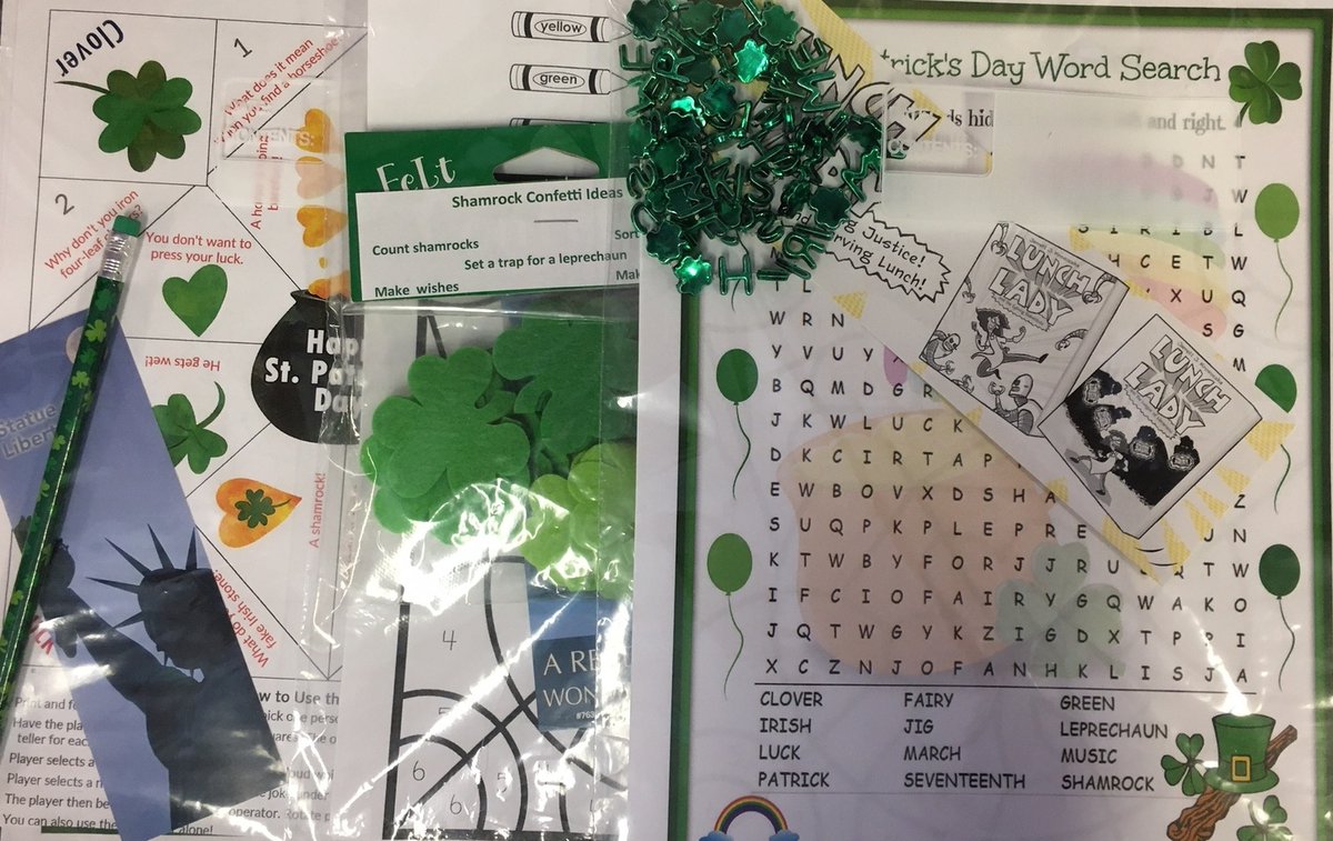 Activity kits for grades preschool-1, 2-4 and 5-12 can be picked up curbside or in the library.  (available while supplies last)