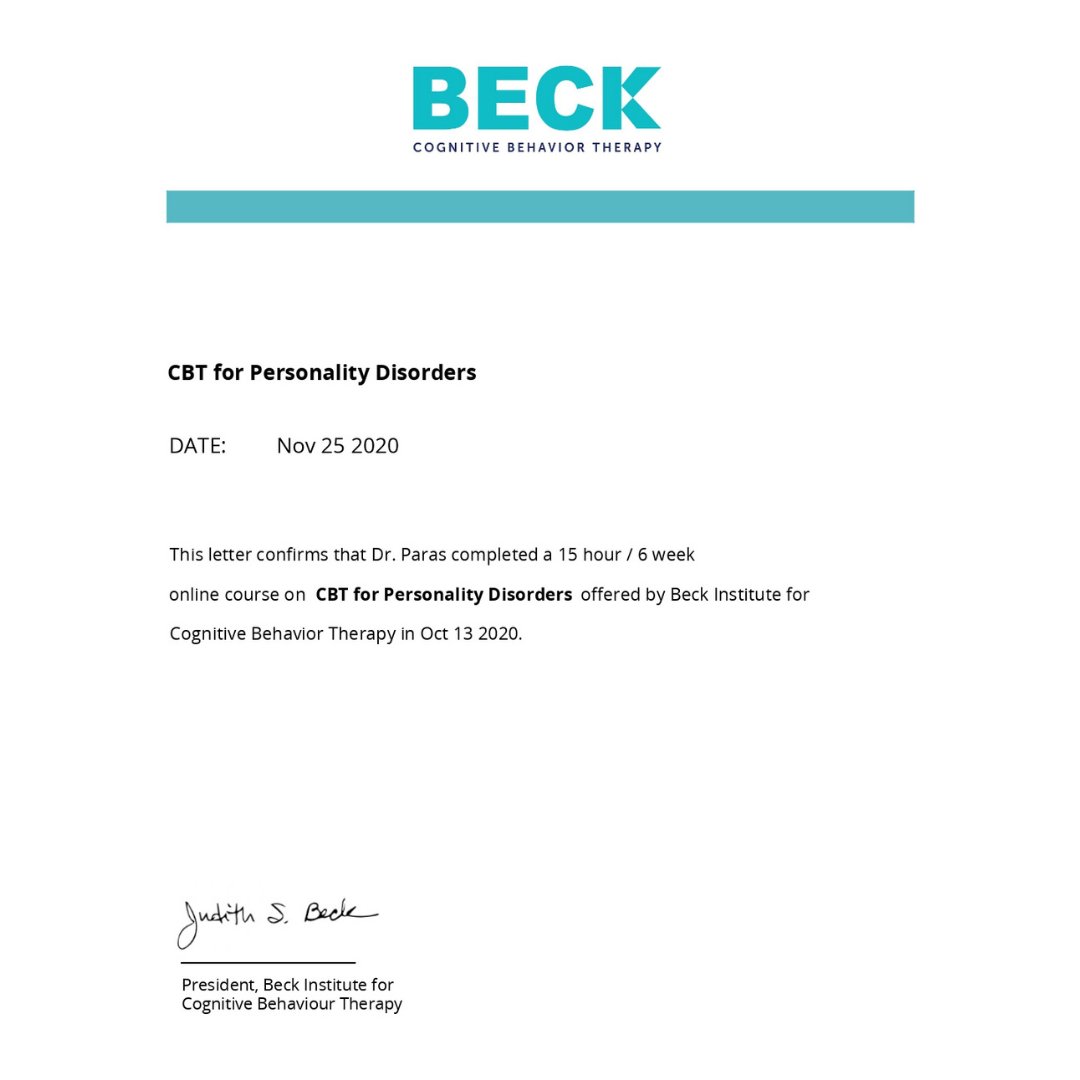 drparas_matrrix's tweet photo. Learning CBT for Personality Disorders at the Beck Institute has deepened my understanding about the human mind. @BeckInstitute
#CBT #CognitiveBehavioralTherapy #Beck #BeckInstitute #BecksAnxiety #MentalStrength #MentalHealth #Coaching #Counseling
#CertificationUpdate https://t.co/3zVPlR9VrR