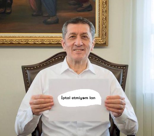 #DörtGözleBekliyoruz
#NoticeTurkishStudents 
Anlık milli eğitim bakanı