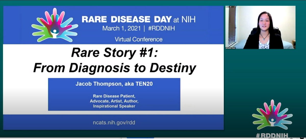 poorvadharkar's tweet photo. #RDDNIH Rare Story #1 by Jacob Thompson. @ncats_nih_gov. Empowering as we continue to push our research efforts for RD at DPI Informatics. https://t.co/dOJLOCP655