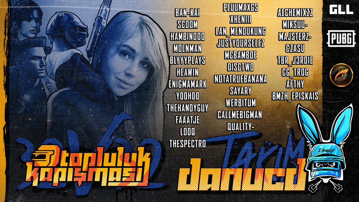 PUBG_TUR's tweet photo. GLL Duo Elemleri sonuçlandı ve PUBG Partnerlerimiz @10000DAYSs ile @Danucd1'un 32v32 Topluluk Kapışması final kadroları belli oldu!
#TeamDanucd🇪🇺 ya da #Team10000Days🇹🇷 ile takımını ve bölgeni destekleme vakti! https://t.co/I0JN7f9CVS