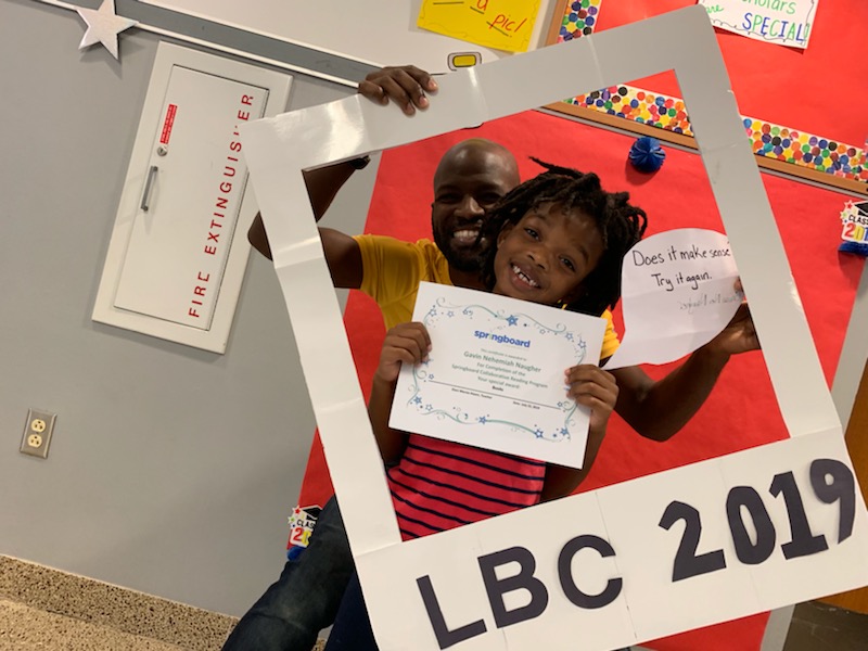 springboardNTL's tweet image. At the end of our #FELA cycles, teachers (or parents) re-administer the assessment originally used to measure each student’s progress relative to their goal, and we conclude with a celebration!