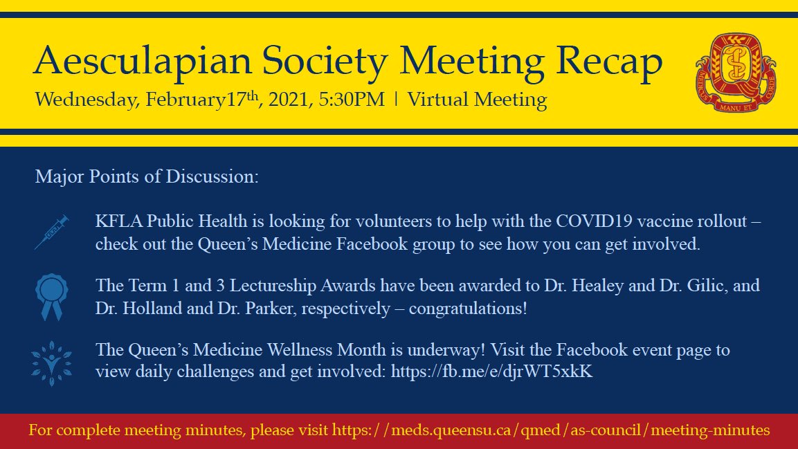 Queen's Medicine Aesculapian Society tweet media