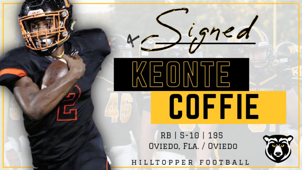 Kicking off the introductions of the 2021 Football signing class is Keonte Coffie! Coffie     averaged better than 6.5 yards a carry while rushing for nearly 5,000 yards and 37 TDs as a 3-year starter at Oviedo (Fla.)! Welcome to the Hilltop, Keonte! #GoWLU