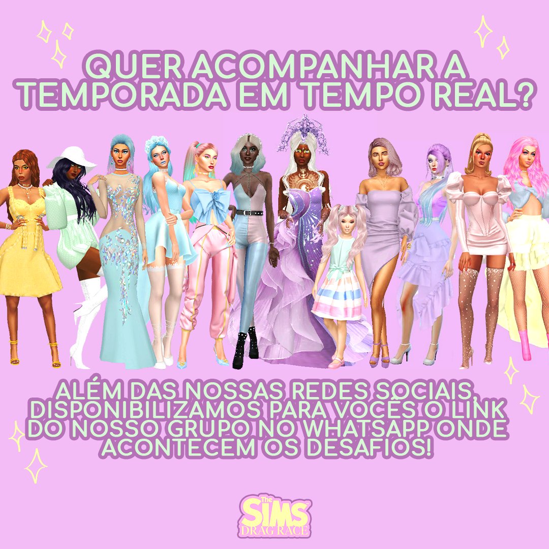 thesimsdragrace's tweet photo. Vai ficar de fora dessa? A 3º temporada do #TSDR começa nessa quarta! ✨
🔗 Entre no grupo: https://t.co/cw2nxK0SkG https://t.co/j5H9B6qR7z